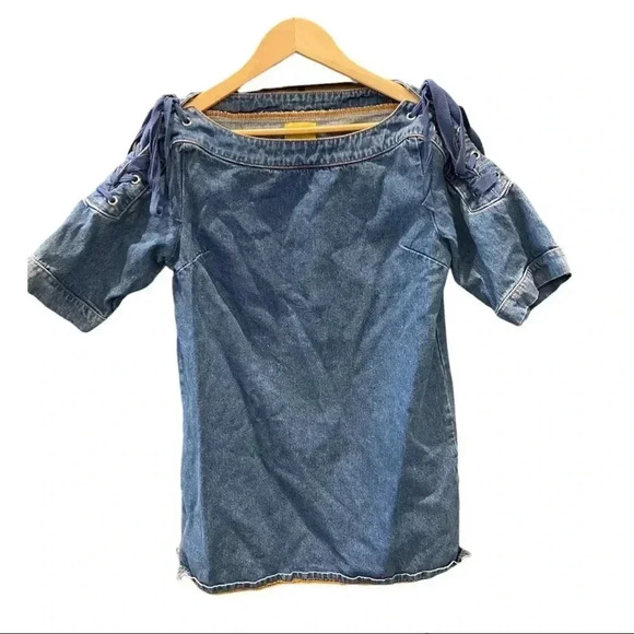 Anthropologie Maeve Denim Mini Dress - Picture 2 of 7